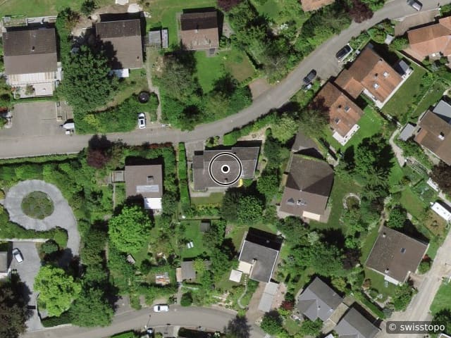 Luftbild der Lage – Räbmatt 10, 4305 Olsberg