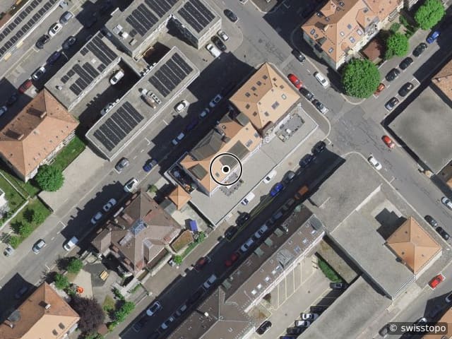 Luftbild Rue Jardinière 119, La Chaux-de-Fonds