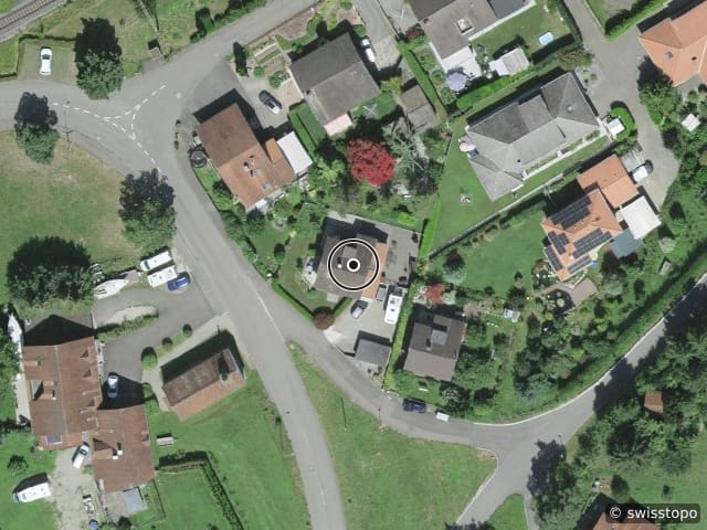 Luftbild der Lage – Langacherstrasse 1, 5084 Rheinsulz
