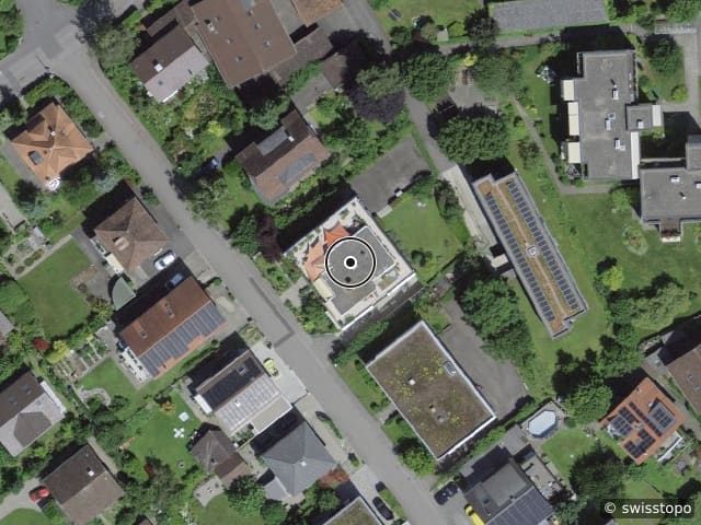 Luftbild der Lage – Alpenstrasse 11, 3604 Thun