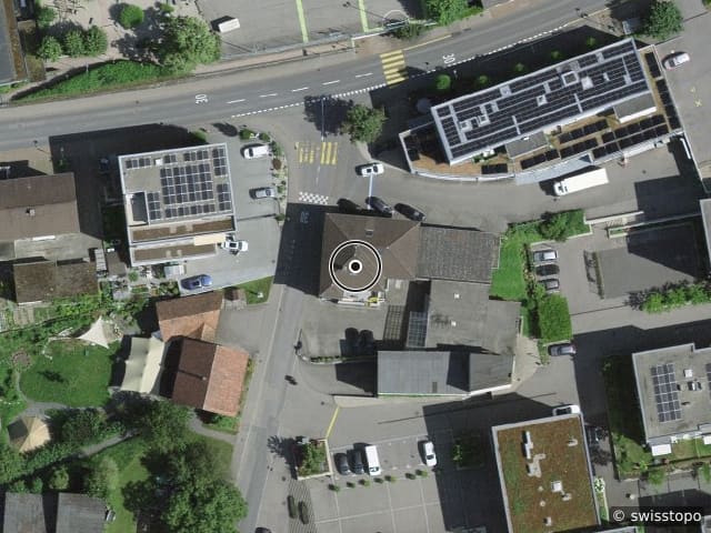 Vue aérienne de l’emplacement – Unterdorf 1, 6242 Wauwil