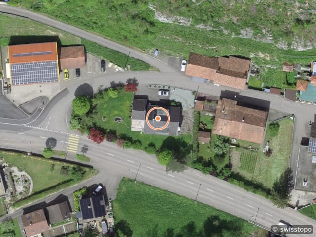 Luftbild der Lage – Dorfstrasse 535, 4245 Kleinlützel