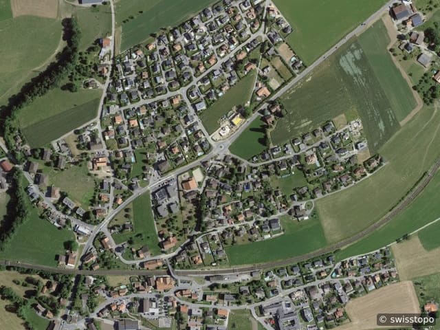 Vue aérienne : la zone