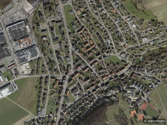 Aerial view: the area