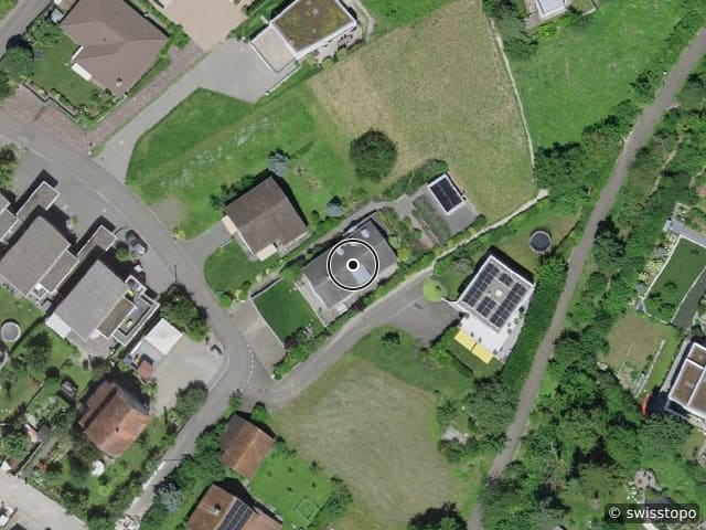 Luftbild der Lage – Haldenweg 4, 5313 Klingnau