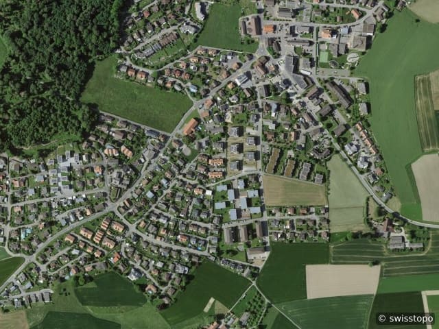 Vue aérienne de l’emplacement – 3185 Schmitten FR