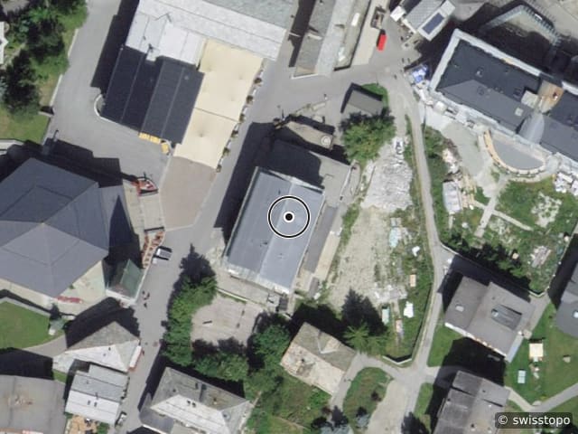 Vue aérienne de l’emplacement – Dorfplatz 2, 3906 Saas-Fee