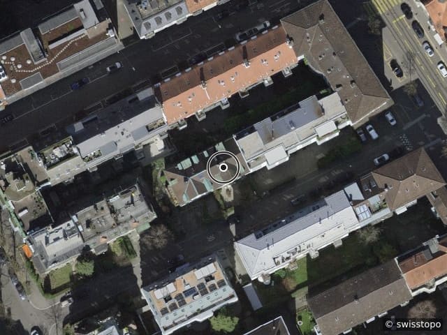 Luftbild Dahliastrasse 9, Zürich