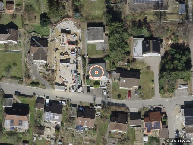 Luftbild der Lage – Schwärziweg 11, 8222 Beringen