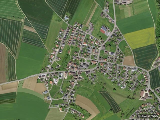 Luftbild der Lage – 4447 Känerkinden