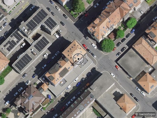 Luftbild Rue Jardinière 117, La Chaux-de-Fonds