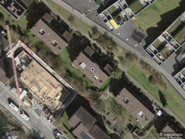 Luftbild der Lage – Schlossmühlestrasse 11, 8408 Winterthur