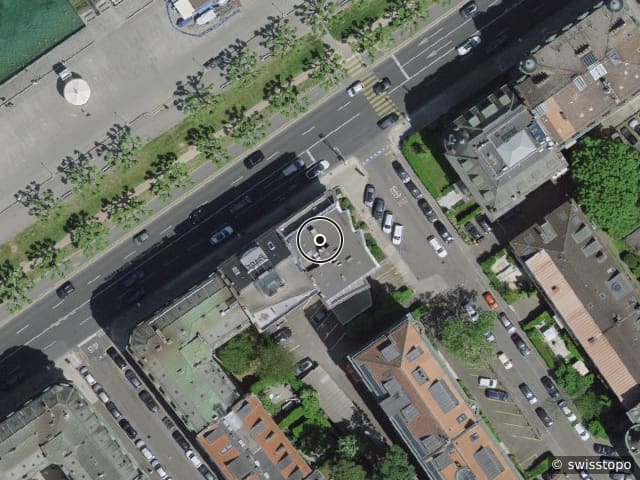 Luftbild der Lage – Quai Gustave-Ador 42, 1207 Genève