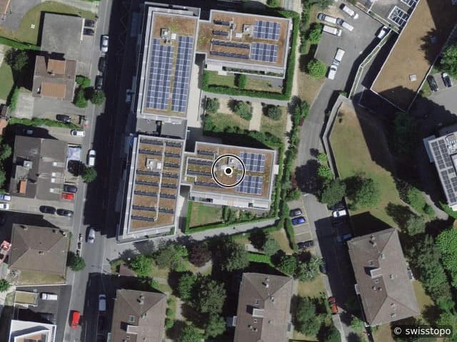 Luftbild Rue des Alpes 65, Crissier