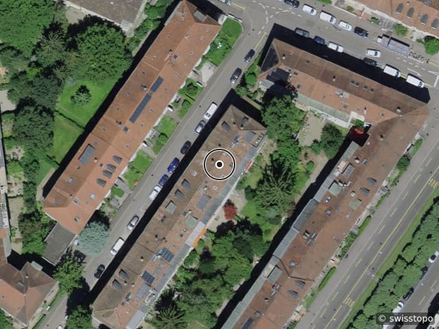 Luftbild Meltingerstrasse 5, zentral