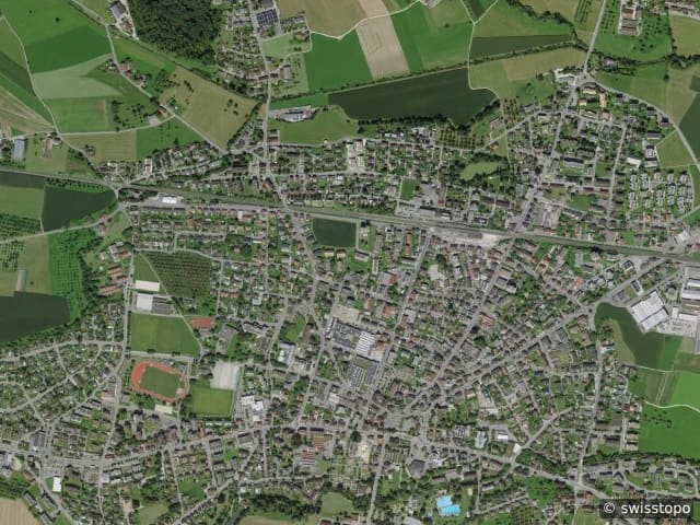 Luftbild Straßenansicht