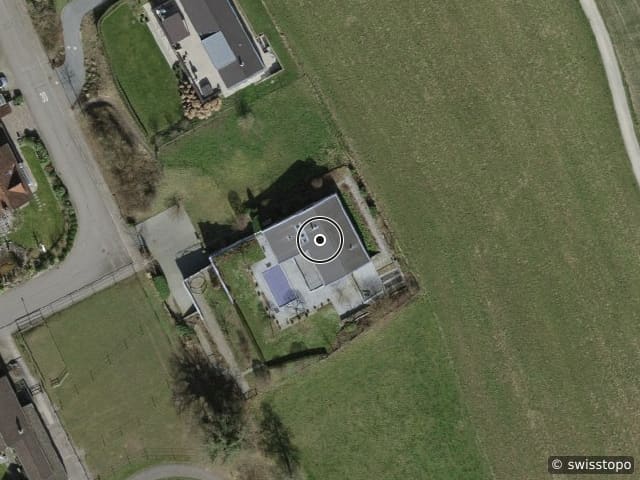 Aerial view of the location – Pfaffächerstrasse 22, 8913 Ottenbach