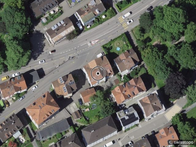 Luftbild der Lage – Ruhbergstrasse 1, 9000 St. Gallen