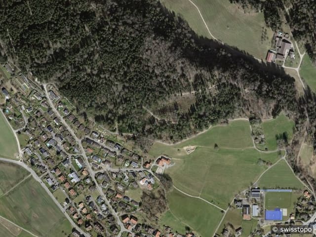 Aerial view: the area