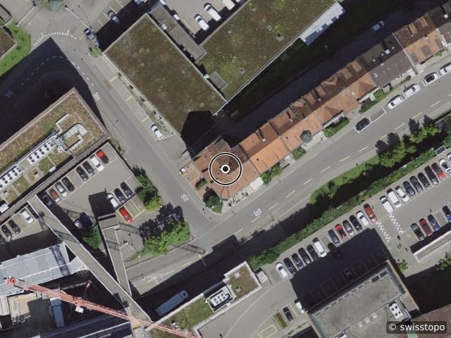 Luftbild der Lage – Lindenstr. 21, 9000 St. Gallen