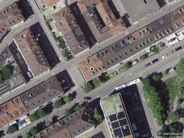 Luftbild der Lage – Poststrasse 10, 9008 St. Gallen