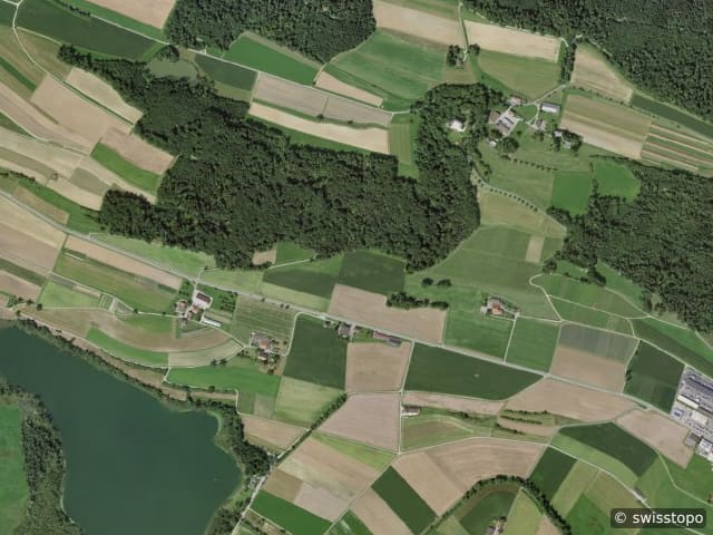 Vue aérienne : la zone
