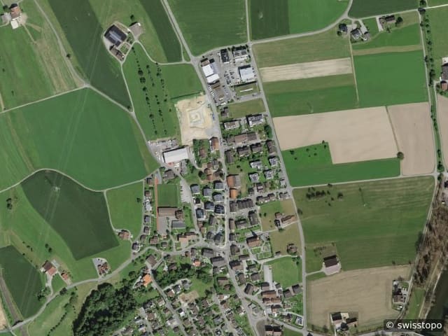 Aerial view: the area