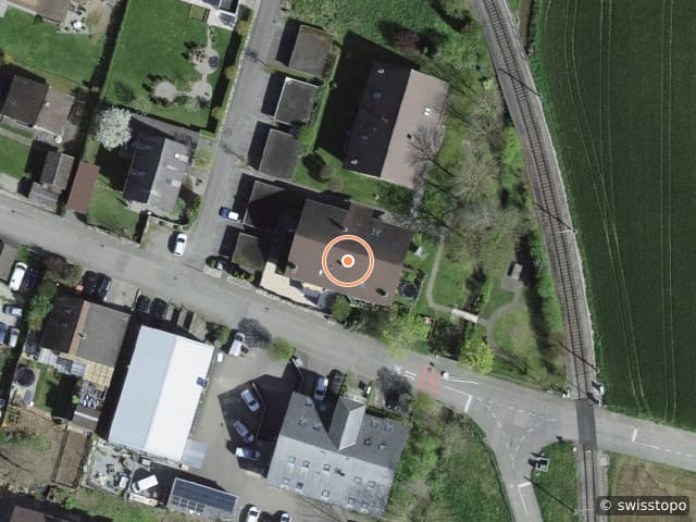 Luftbild der Lage – Badmattstrasse 7, 4932 Lotzwil