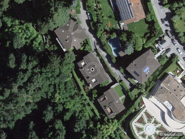 Vista aerea della posizione – Via Nova 12, 6977 Ruvigliana