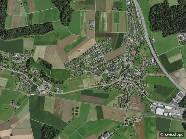 Luftbild der Lage – St. Erhard