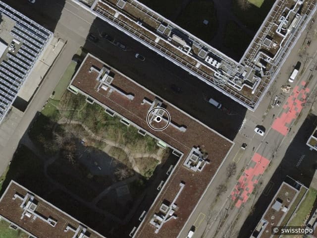Luftbild der Lage – Farman-Strasse 4, 8152 Glattpark