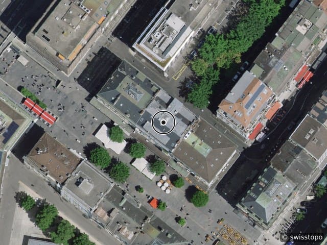 Luftbild Rue du Mont-Blanc 24, Genève