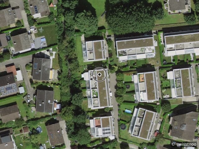 Vue aérienne de l’emplacement – Batastrasse 15 F, 4313 Möhlin