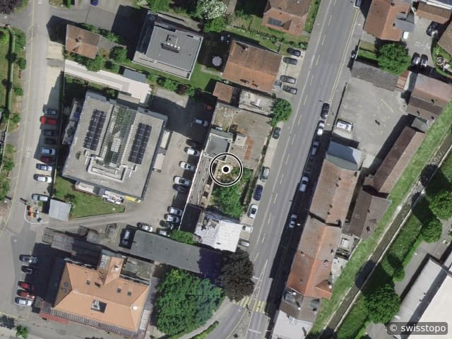 Luftbild der Lage – Rue Cordey 1, 1400 Yverdon-les Bain