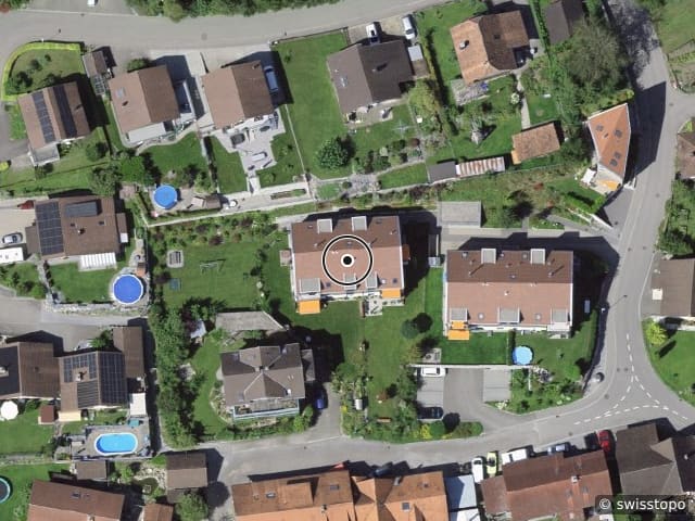 Luftbild der Lage – Boolstrasse 13a, 9533 Dietschwil