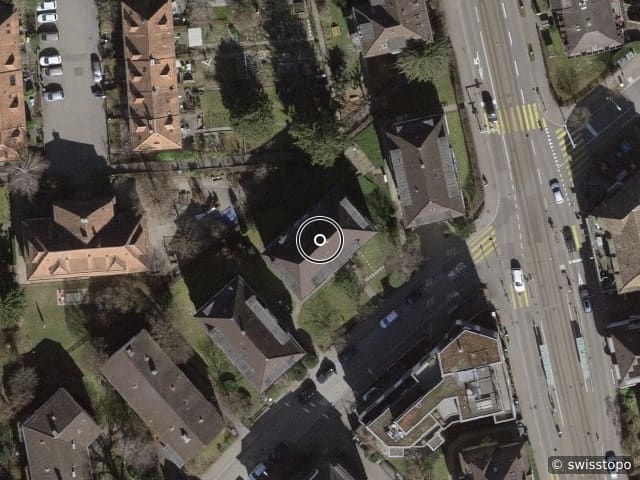 Luftbild der Lage – Röslistr. 57, 8006 Zürich
