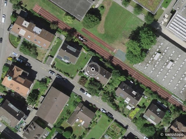 Luftbild der Lage – Utostrasse 5, 5400 Baden