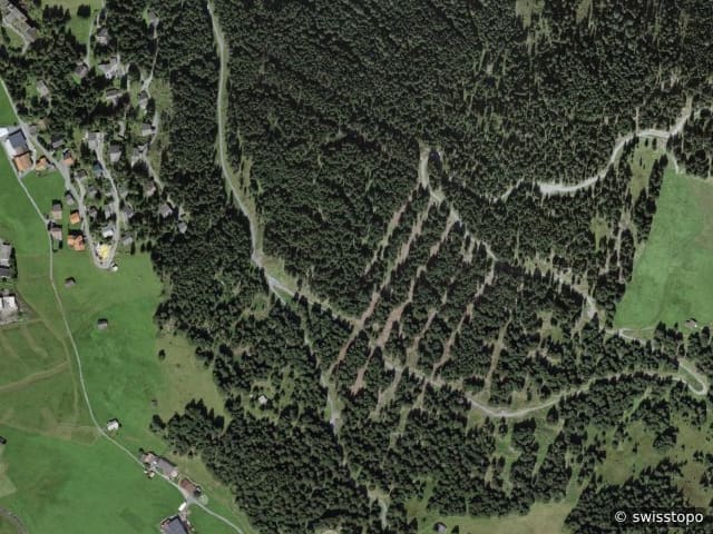 Luftbild Gadaweg 8, Davos Dorf