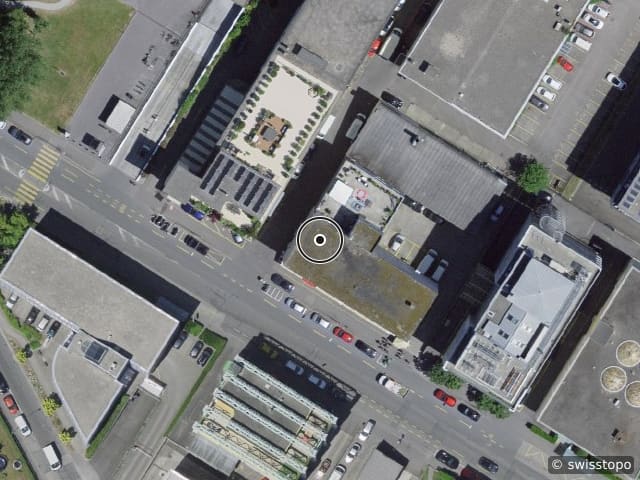 Luftbild der Lage – Avenue de Longemalle 7, 1020 Renens VD