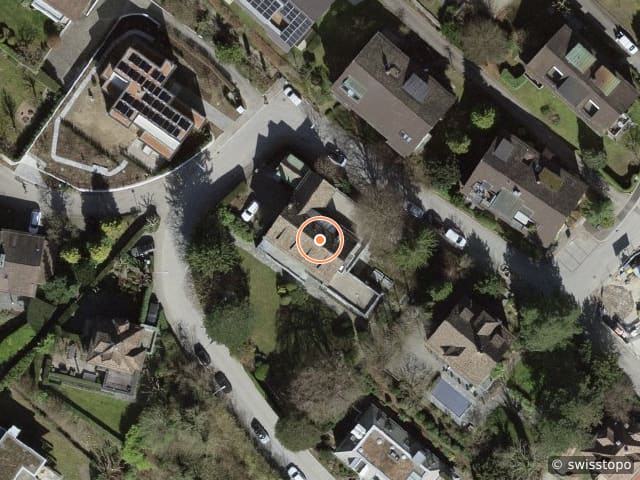 Luftbild der Lage – Krönleinstrasse 40, 8044 Zürich