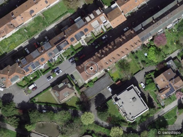 Aerial view of the location – Rue des Oeillets 4, 2502 Biel