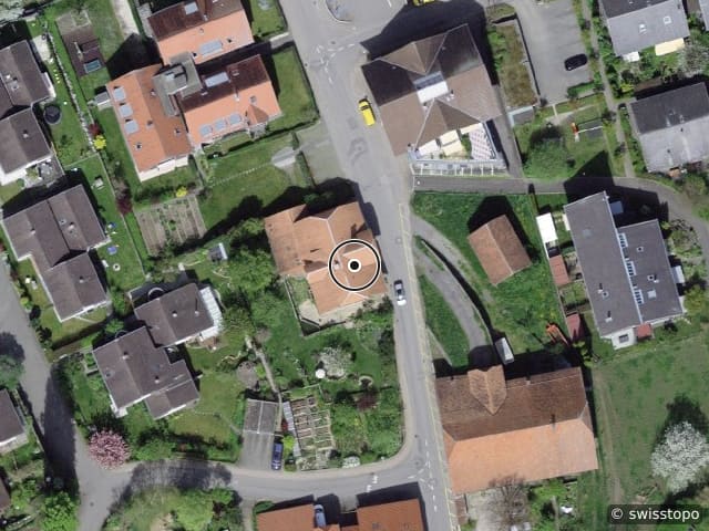 Luftbild der Lage – Dorfstrasse 9, 3126 Kaufdorf