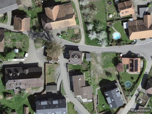 Luftbild der Lage – Dorfstrasse 30, 3083 Trimstein