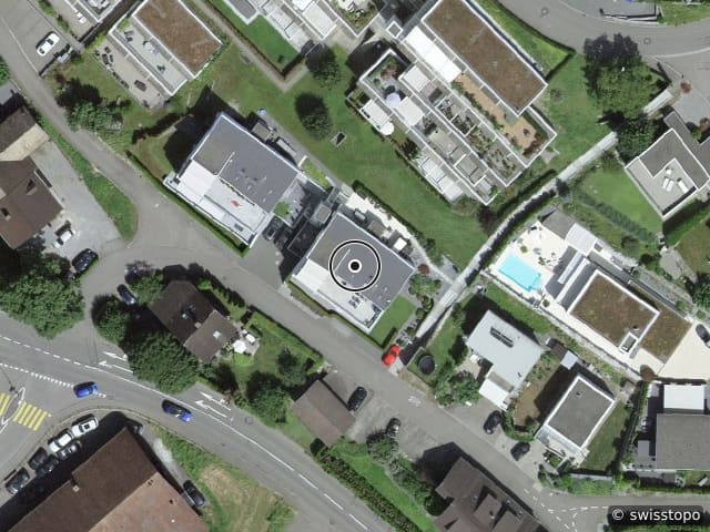 Luftbild der Lage – Bachstrasse 15b, 5605 Dottikon