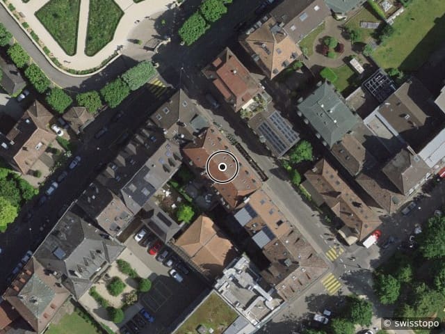 Luftbild der Lage – Rue de l'Orangerie 4-4a, 2000 Neuchâtel