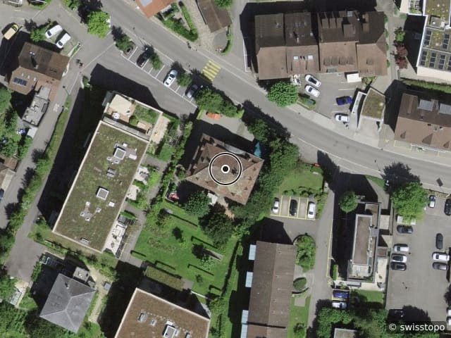 Vue aérienne de l’emplacement – Burghaldenstrasse 10, 5600 Lenzburg