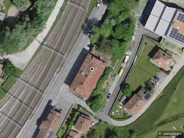 Luftbild der Lage – Route des Rayons 6, 1680 Romont