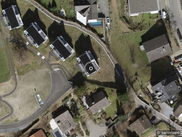 Vue aérienne de l’emplacement – Johanna-Spyri-Strasse 20, 8816 Hirzel