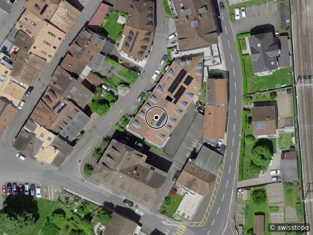 Luftbild der Lage – Rue de l'Ancienne Poste 24, 1844 Villeneuve VD