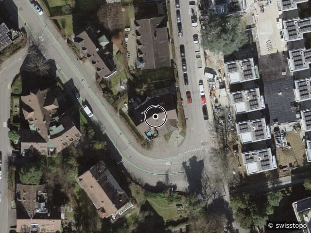 Luftbild der Lage – Zollikerstrasse 164, 8008 Zürich
